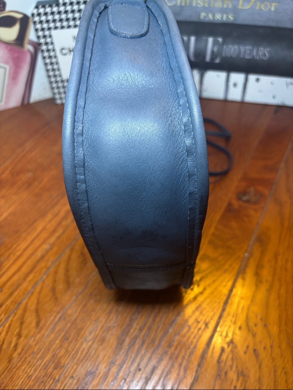 Vintage Coach USA Made Glove Tanned Leather Crossbody Bag Style 028 Navy Blue - Picture 7 of 10